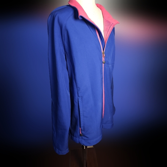 Women's Blue and Pink Jacket Mid Weight Jacket.  Carribean Fashion Size 2XL - Picture 2 of 12